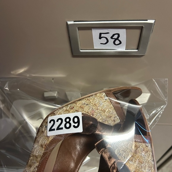 GUNMETAL Made in Italy  Brown and Tan Stiletto High Heels Fabric-Leather 41 - Picture 13 of 13